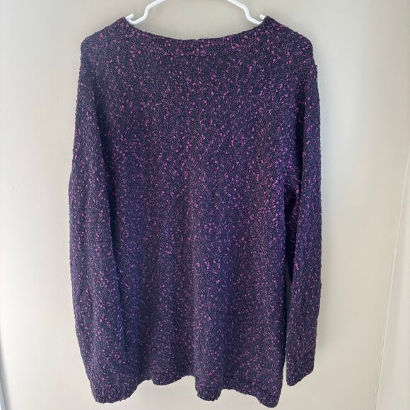 J.Jill Navy Purple Marled Tunic Sweater Casual Size XL - Picture 7 of 7